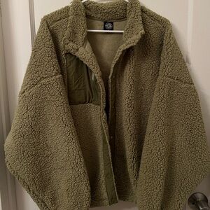 Fuzzy green jacket